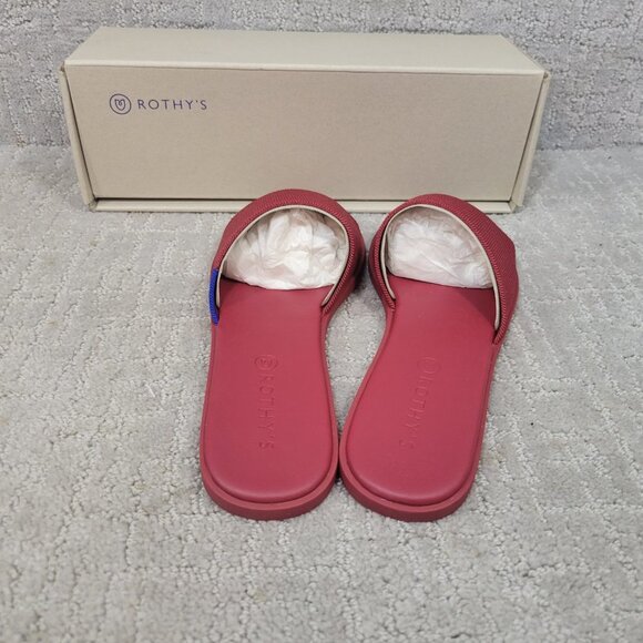 Rothy’s The Slide Red Sangria Flats Sandals Women’s Size US 7.5, 9, 9.5,10, 10.5 - Picture 4 of 9